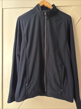 Cutter & Buck Navy Lightweight Full-Zip Track Jacket